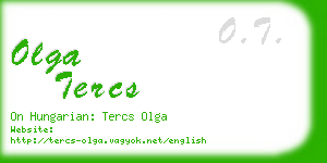 olga tercs business card